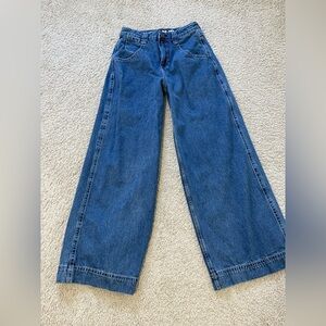 Alab High-Rise Wide Leg Denim Jeans in Blue